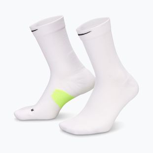 Kojinės Nike Running Midweight Crew white/volt/black