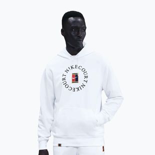 Vyriškas teniso džemperis Nike Court Dri-Fit Heritage French Terry Hoodie white/black