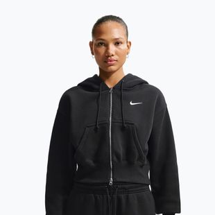Moteriškas džemperis Nike Sportswear Phoenix Fleece Loose Full-Zip black/sail