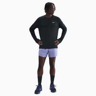 Vyriški bėgimo marškinėliai ilgomis rankovėmis Nike Stride Dri-Fit Waffle Crew black