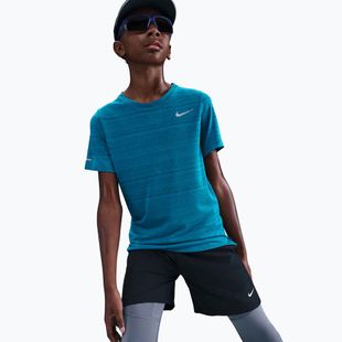 Vaikiški treniruočių marškinėliai Nike Dri-Fit Miler green abyss/green abyss