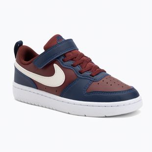 Nike Court Borough Low vaikiški bateliai Recraft dark team red/soft pearl/midnight navy