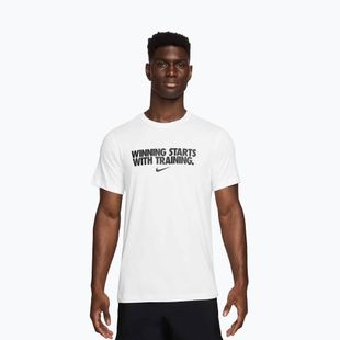 Vyriški marškinėliai Nike Dri-Fit Winning white/black