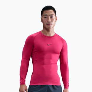 Vyriški treniruočių marškinėliai ilgomis rankovėmis Nike Pro Dri-Fit Tight Fitness rush pink/black