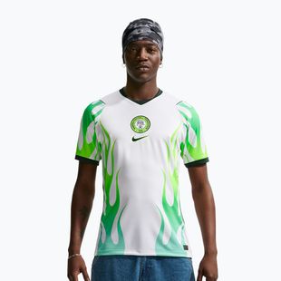 Vyriški futbolo marškinėliai Nike Nigeria 2026 Stadium Away white/green glow/black