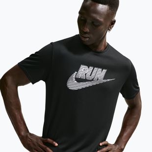 Vyriški bėgimo marškinėliai Nike Miler Dri-Fit UV black/white