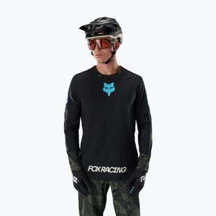 Vyriški ilgomis rankovėmis dviračių marškinėliai Fox Racing Defend Thermal Lunar black