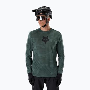 Vyriški ilgomis rankovėmis dviračių marškinėliai Fox Racing Ranger Tru Dri sage