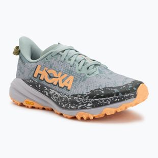 Moteriški bėgimo bateliai HOKA Speedgoat 6 GTX jade/pelenų pilka