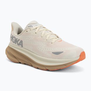Moteriški bėgimo bateliai HOKA Clifton 9 GTX eggshell/khaki