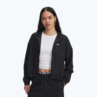 Moteriška striukė Under Armour Rival Woven Hoody black/black/white