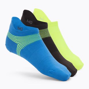 Vyriškos kojinės Under Armour Dry Run Lite No Show 3 pary blue atlantis/black/reflective