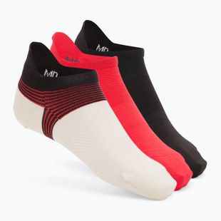 Vyriškos kojinės Under Armour Dry Run Lite No Show 3 pary stone/racer red/reflective