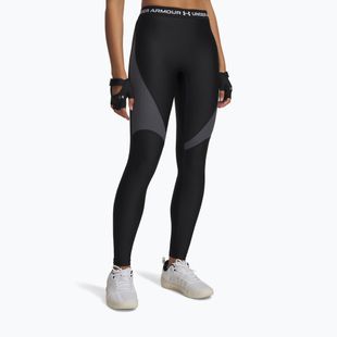 Moteriškos tamprės Under Armour HeatGear Rib black/castlerock/white