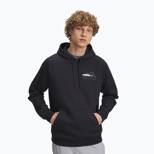 Vyriškas džemperis Under Armour Rival Fleece HBR Logo Hoodie black/white