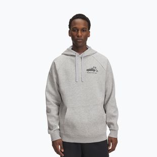 Vyriškas džemperis Under Armour Rival Fleece HBR Logo Hoodie mod gray light heather/castlerock