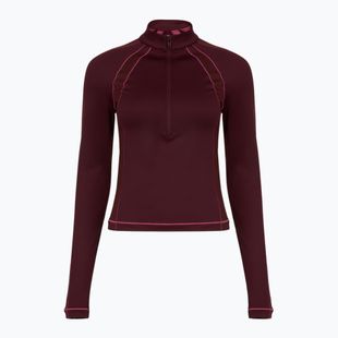 Vyriški marškinėliai Under Armour ColdGear Textured 1/2 Zip dark maroon/fuchsia dusk/metallic silver