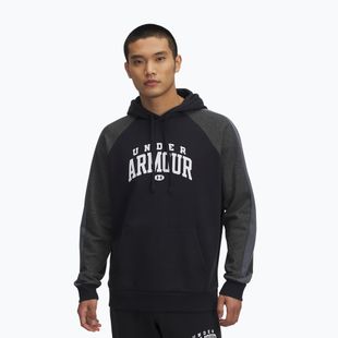 Vyriškas džemperis Under Armour Rival Fleece Colorblock Hoodie black/castlerock/white