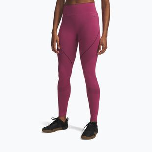 Moteriškos treniruočių tamprės Under Armour Vanish Seamless fuchsia dusk/dark maroon/dark maroon