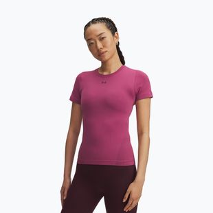 Moteriški treniruočių marškinėliai Under Armour Vanish Seamless fuchsia dusk/dark maroon/dark maroon