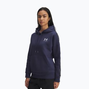 Moteriškas džemperis su gobtuvu Under Armour Icon Fleece Taped Hoody washed navy/white