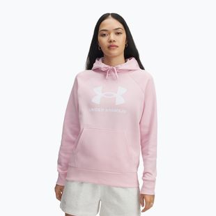 Moteriškas džemperis Under Armour Rival Fleece Big Logo Hoody prime pink/white