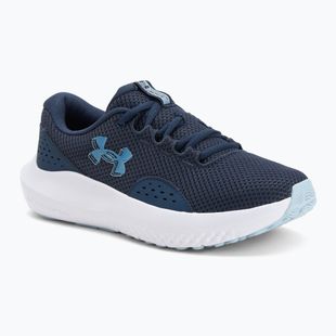 Moteriški bėgimo batai Under Armour Charged Surge 4 washed navy/blue calm/metallic blue calm