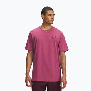 Vyriški marškinėliai Under Armour Sportstyle Left Chest fuchsia dusk/dark maroon