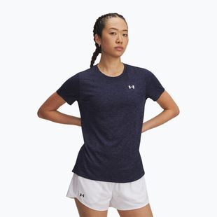 Moteriški treniruočių marškinėliai Under Armour Tech Twist midnight navy/white