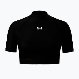 Moteriški treniruočių marškinėliai Under Armour HeatGear Crop Mock ultimate black/white