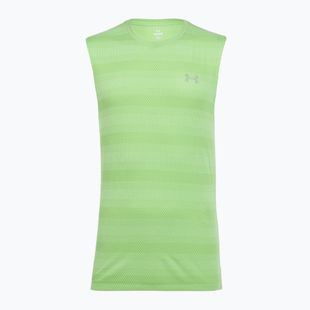 Vyriški bėgimo marškinėliai Under Armour Velociti Tank lumos lime/white