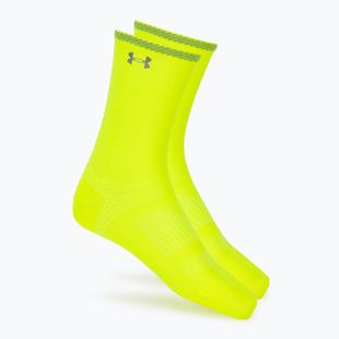 Kojinės Under Armour Velociti Lite Crew high vis yellow/high vis yellow/white