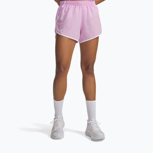 Moteriški bėgimo šortai Under Armour Fly By 3" pink dawn/white