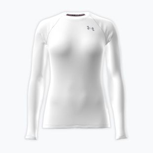 Moteriški treniruočių marškinėliai ilgomis rankovėmis Under Armour HG Authentics Comp LS white/halo gray