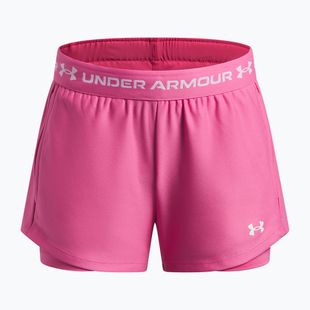 Treniruočių šortai vaikams Under Armour UA Tech Play Up 2IN1 Shorts pink frenzy/white