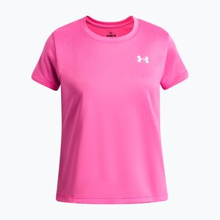 Vaikiški treniruočių marškinėliai Under Armour Tech SSC SS pink frenzy/white
