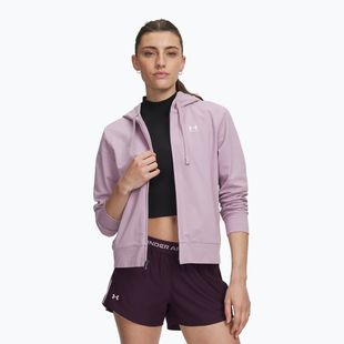 Moteriškas džemperis Under Armour Sport Terry FZ mauve pink/white