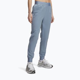 Moteriškos treniruočių kelnės Under Armour Sport High Rise Woven Pant blue wind/black