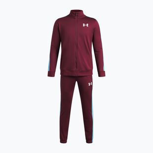 Vaikiškas sportinis kostiumas Under Armour Knit Track Suit vintage maroon/fresco blue/white