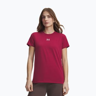 Moteriški marškinėliai Under Armour Rival Core claret/white