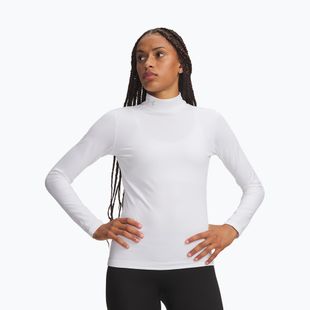 Moteriški treniruočių marškinėliai ilgomis rankovėmis Under Armour ColdGear Mock LS white/halo gray