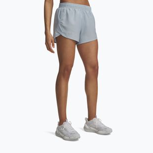 Moteriški bėgimo šortai Under Armour Fly By 3" Shorts blue fog/blue fog/reflective
