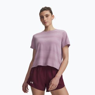 Moteriški bėgimo marškinėliai Under Armour Velociti SS mauve pink/reflective