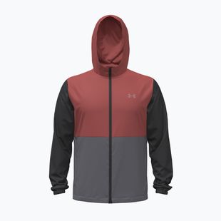 Vyriška bėgimo striukė Under Armour Velociti Hooded Jacket ultimate black/heritage red/reflective