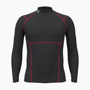Vyriški treniruočių marškinėliai ilgomis rankovėmis Under Armour Coldgear Elite Comp Mock ultimate black/red/reflective