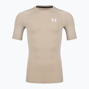Vyriški treniruočių marškinėliai Under Armour HG Armour Comp timberwolf taupe/white