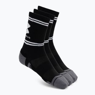 Kojinės Under Armour Perf Tech Nov Crew 3 pack ultimate black/ultimate black/white