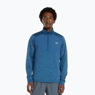 Vyriški bėgimo marškinėliai su ilgomis rankovėmis New Balance Athletics Heat Grid 1/2 Zip dark shoreline