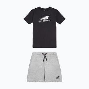 Vaikiškas komplektas New Balance Stacked Logo Tee & FT Short nb caviar