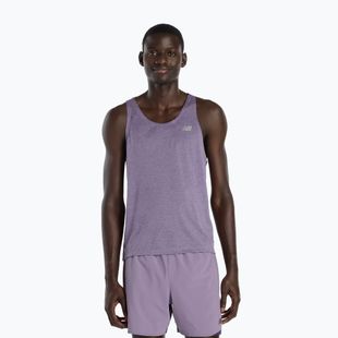 Vyriški marškinėliai New Balance Singlet Athletics candied violet heather